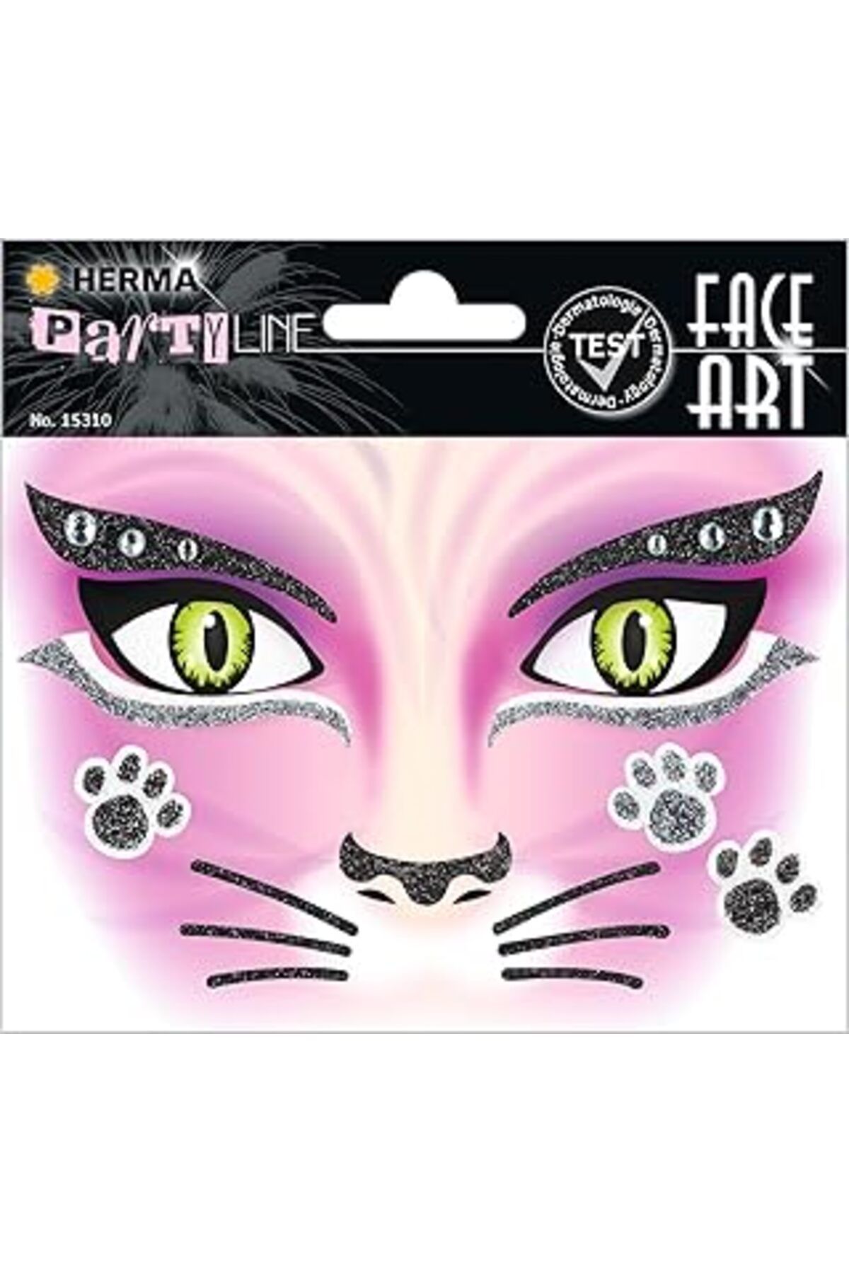 Qedii Herma Face Art Decor Yuz Susleme Etiketi Kedi