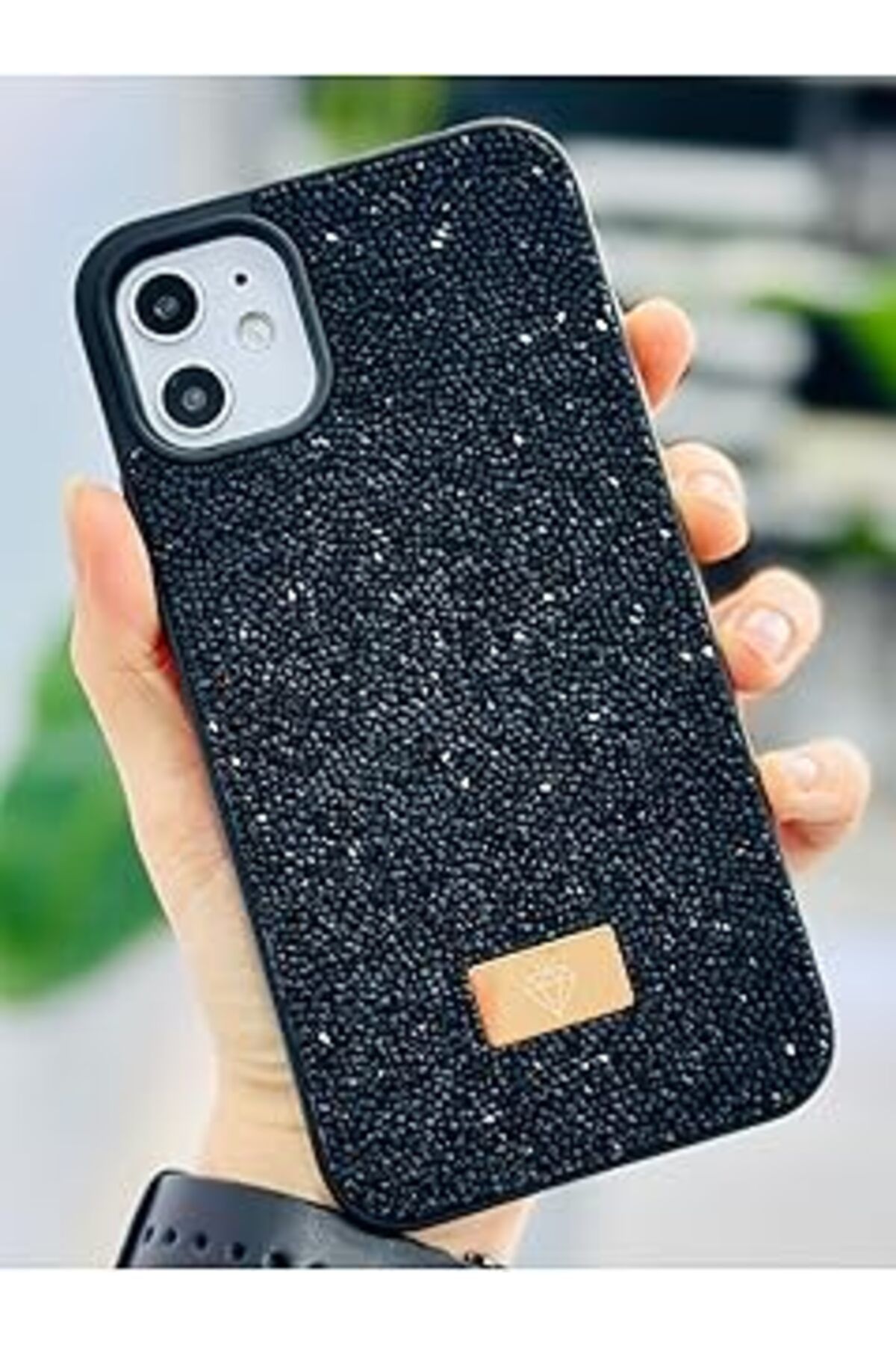 Qedii Go Aksesuar Iphone 11 Ile Uyumlu Elmas Tasarımlı Taşlı Işıltılı Parlak Pırlanta Silikon Kılıf