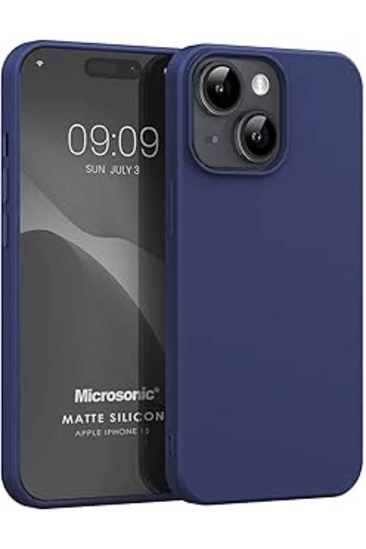NETWORK ART Microsonic Kılıf Matte Silicone Iphone 15 Lacivert [Iphone 15 Ile Uyumlu Kılıf - Lacivert]