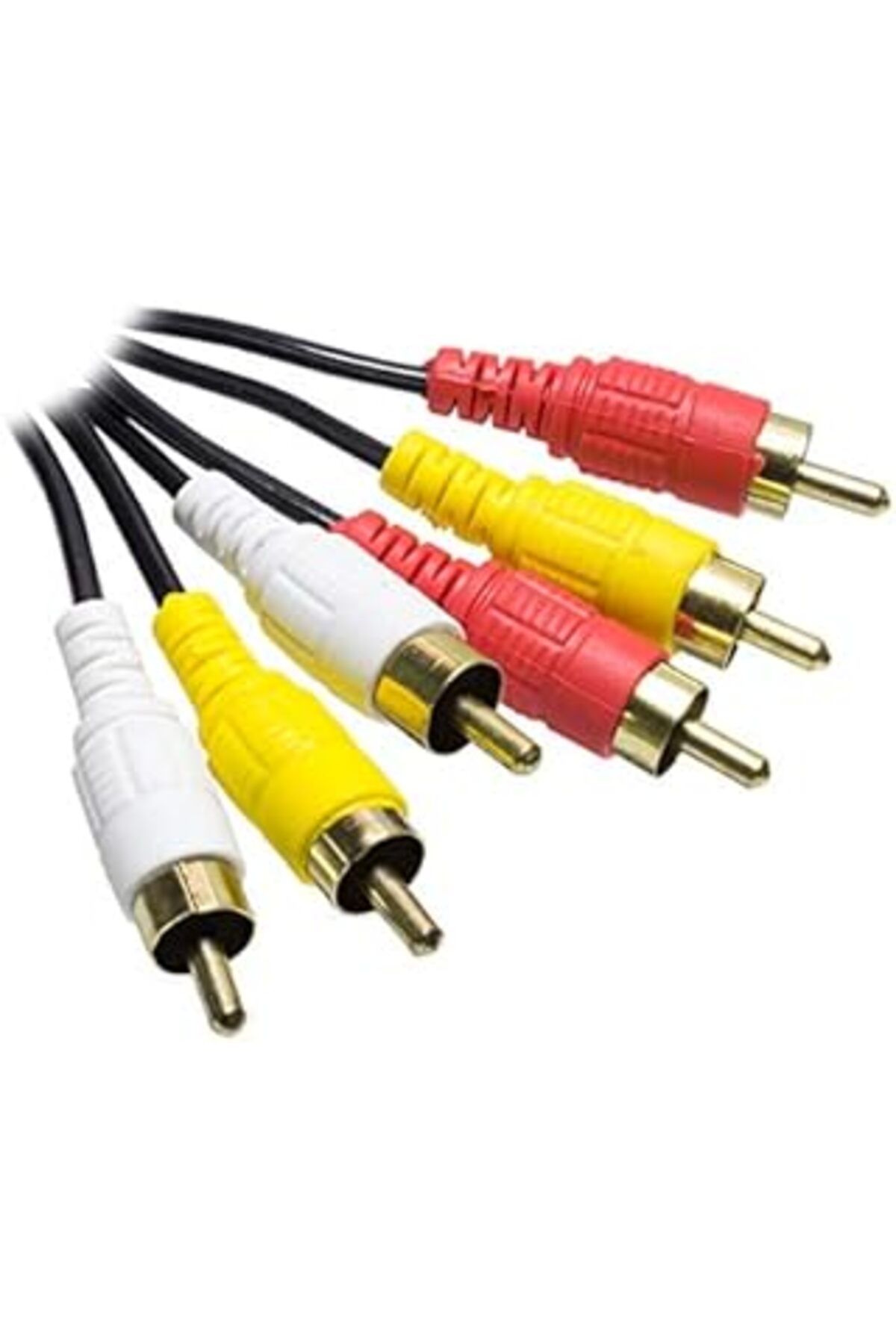 Qedii 3 Rca + 3 Rca 1.5 Metre Tos Tos Standart Rca Kablosu