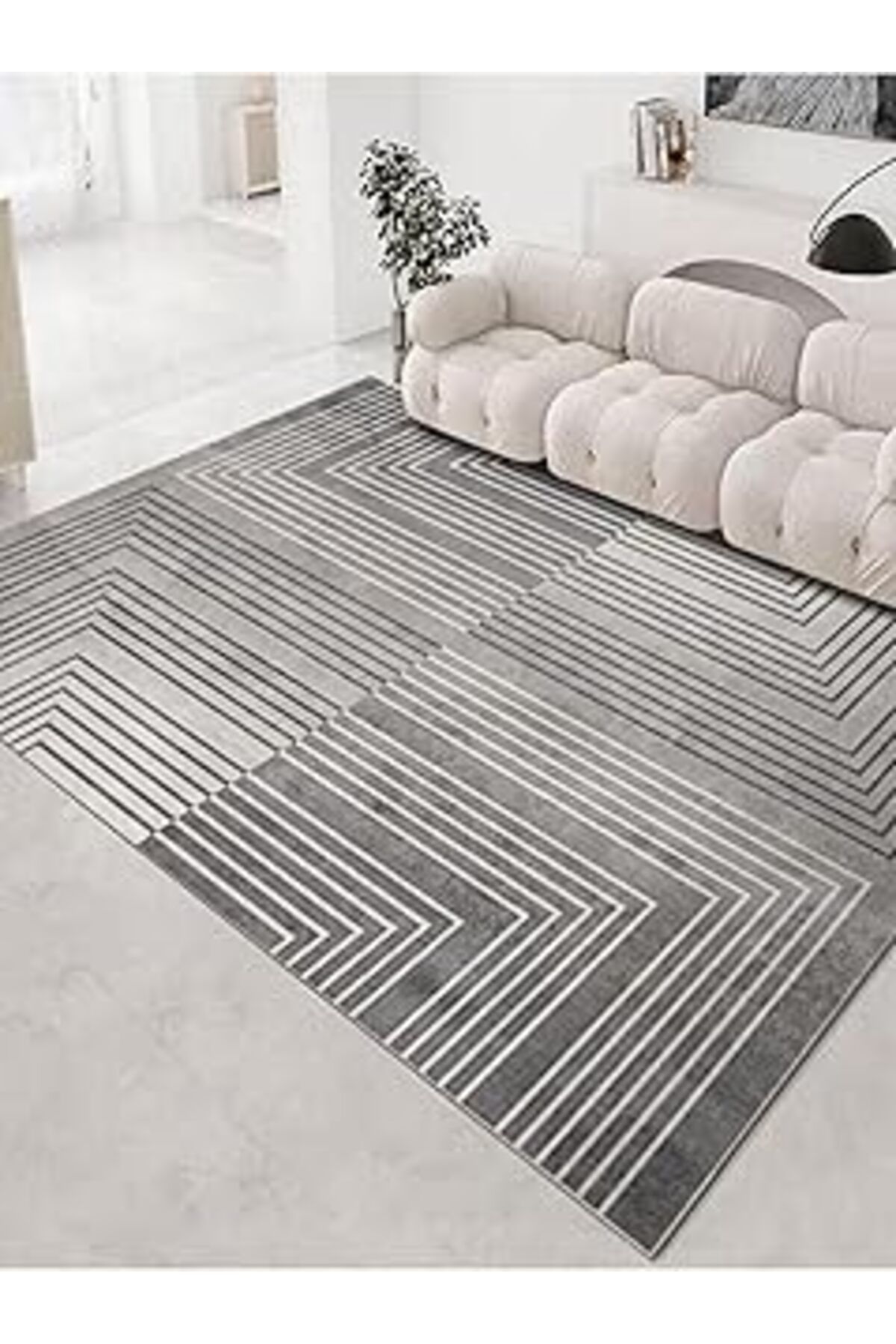 ASİTAN Modern Halı Dekoratif Kaymaz Taban Yıkanabilir Tutmaz Mir-30 50x80mir30333