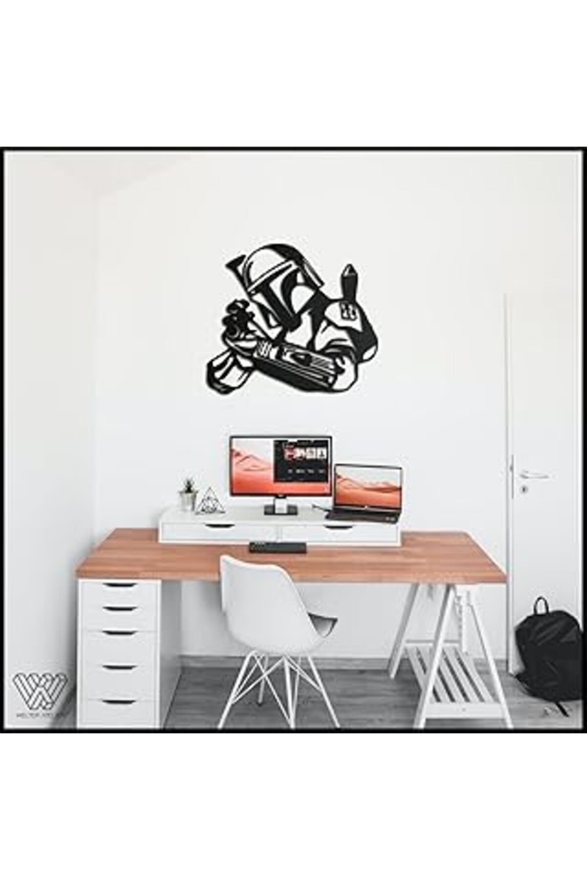 NETWORK ART Bcdhomedecor,Boba Fett Metal Duvar Dekoru (70 * 78)