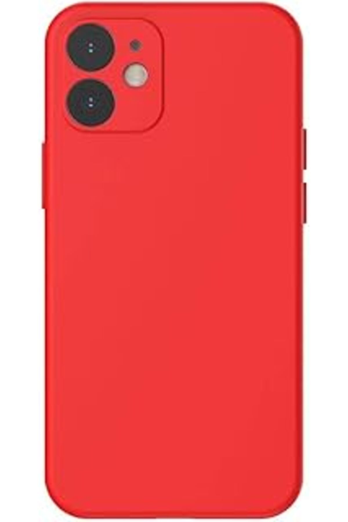 Mu Art Ahşap Liquid Silica Gel, Iphone 12 Mini Cep Telefonu Kılıfı, Kırmızı