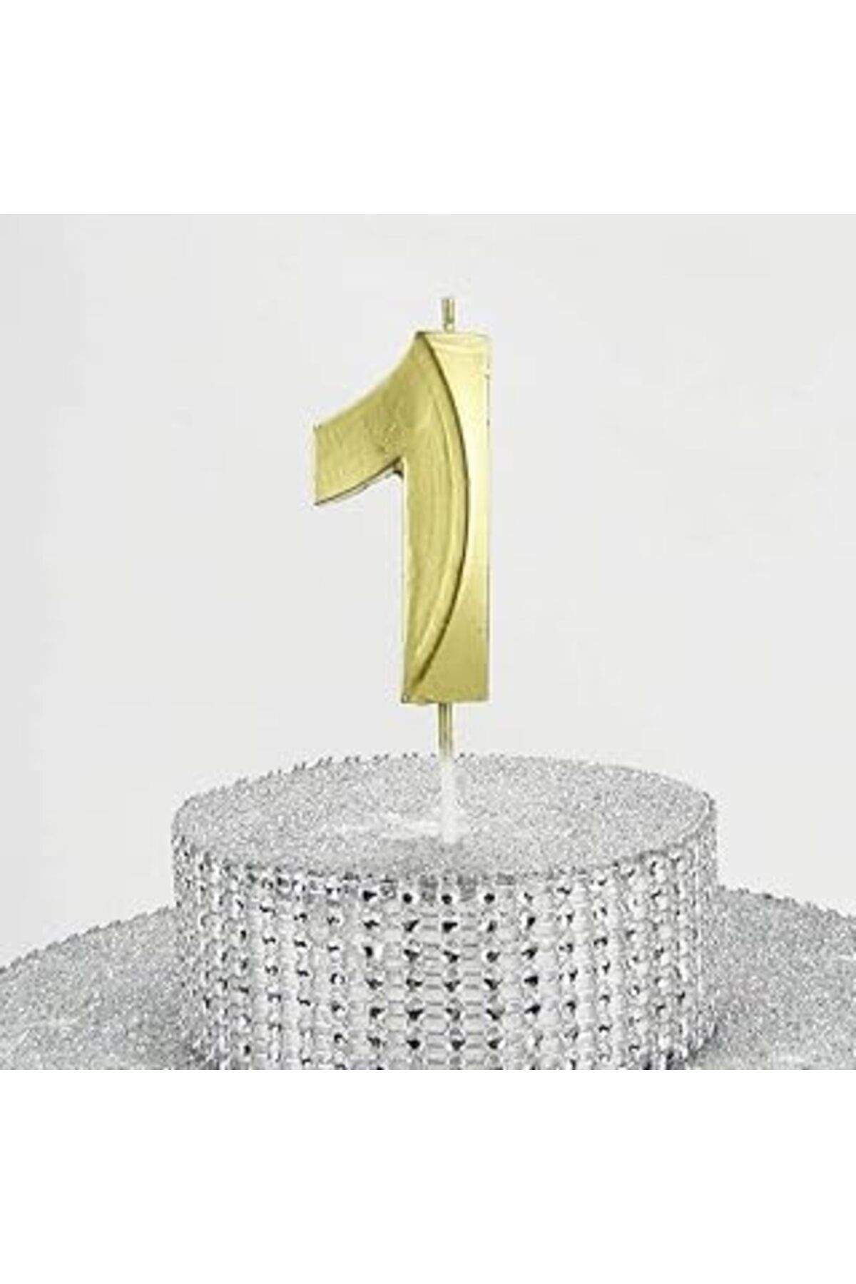 ASİTAN Parti Vitrini 1 Bir Rakamlı Gold (Altın) Mum 6.5 Cm