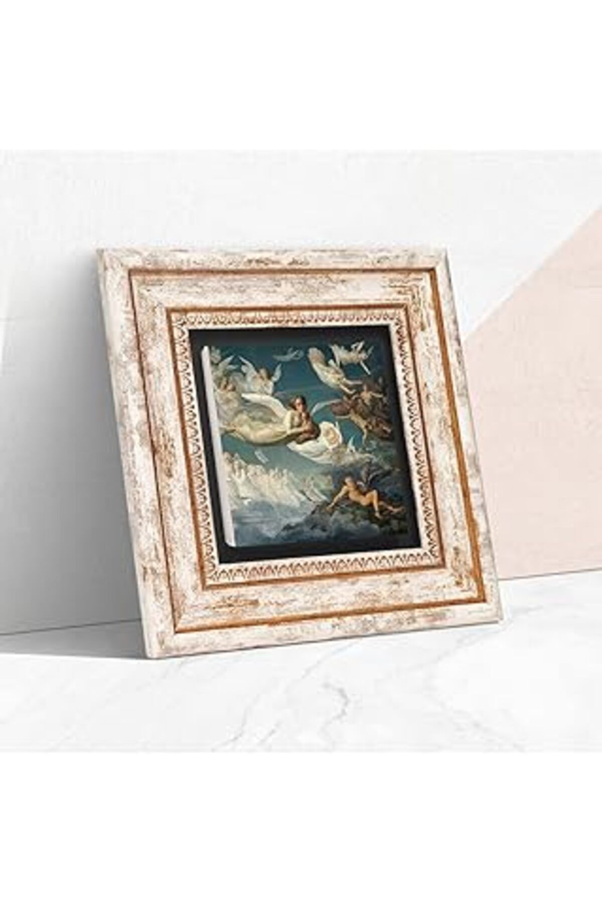 NETWORK ART Pinecone Ruhların Geçişi Louis Janmot Antik Roma Serisi Taş Duvar Tablosu - Çerçeveli Taş Tablo - D