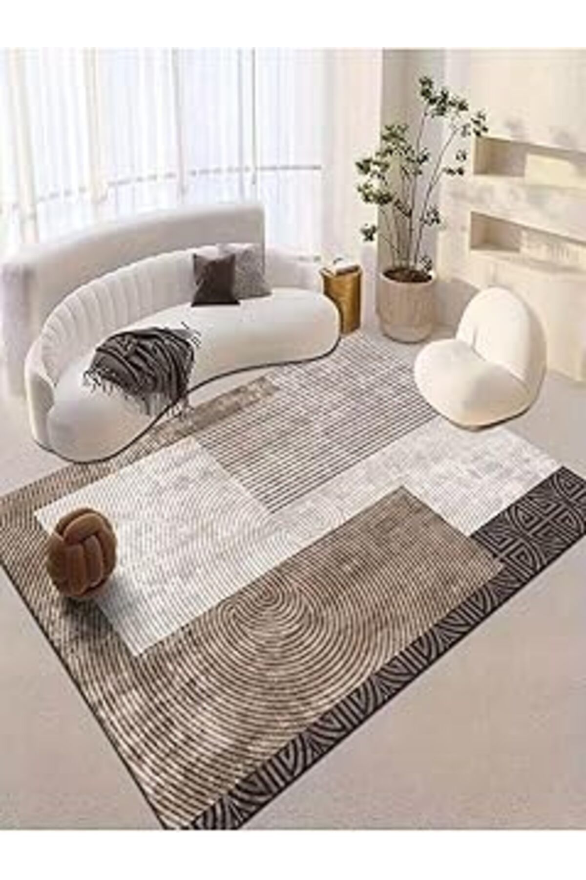 ASİTAN Sade Desen Modern Salon Halısı Kaymaz Taban Mir-14 60x100mir1411