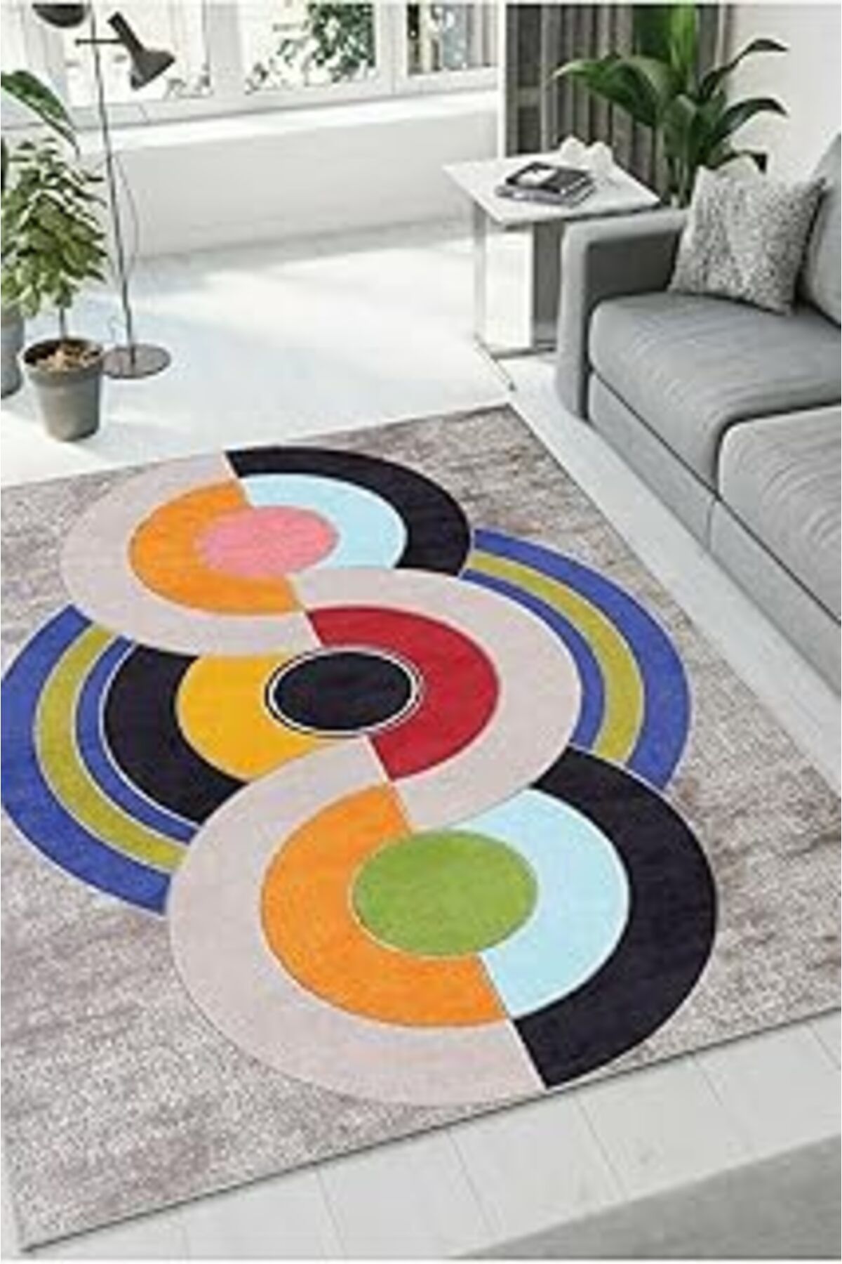 ASİTAN Yumuşak Kaymaz Tabanlı Yıkanabilir Koridor Halısı Oturma Mutfak Salon Dz-29-gri Dz-29gri40x60