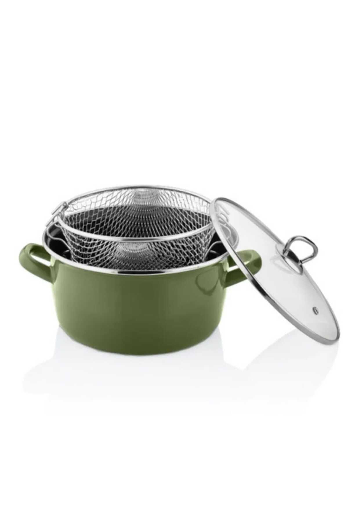 Paçi BETTY Zeytin Yeşili Kızartma Tenceresi 22 Cm 4.5 LT 201142