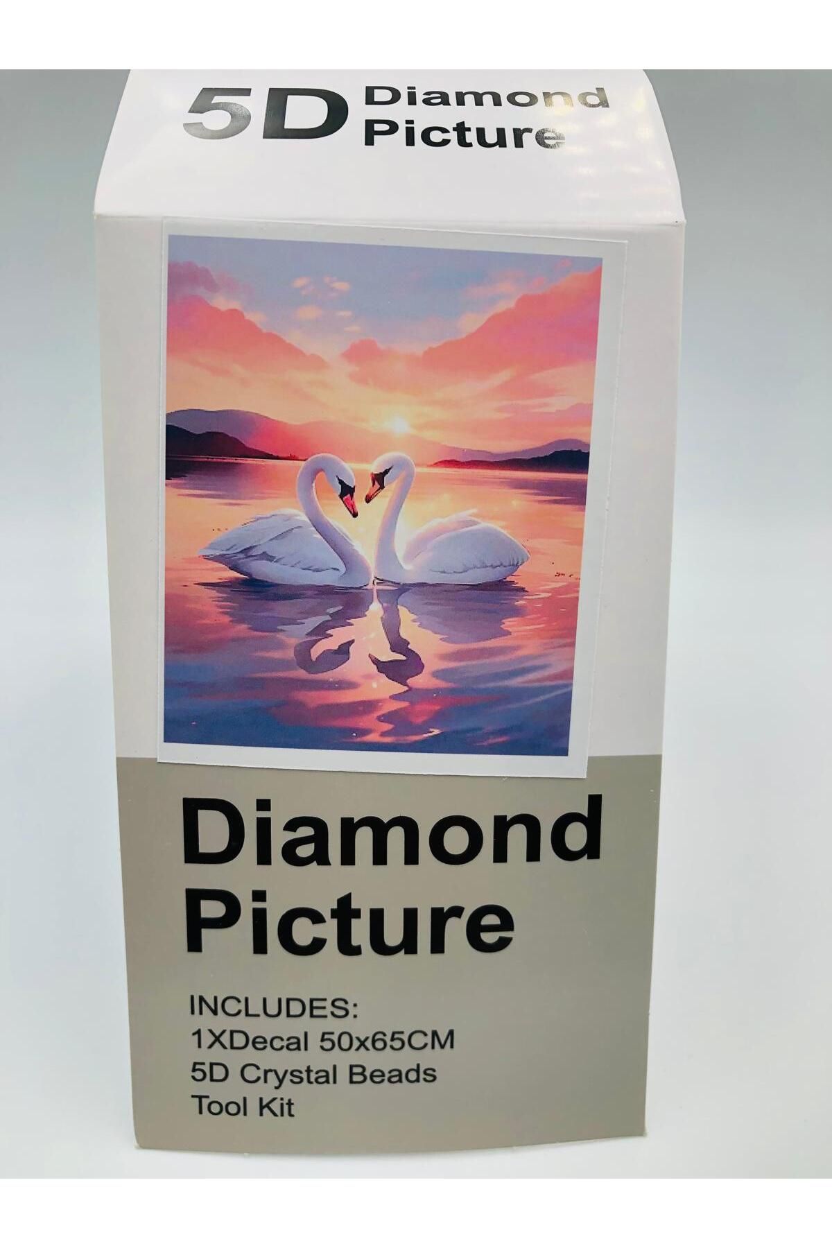 DUCK HOBY 65x50 Boncuklu Taşlı Mozaik Elmas Goblen Pano Tablo Resim Puzzle Dıamond Paıntıng Hı Stone