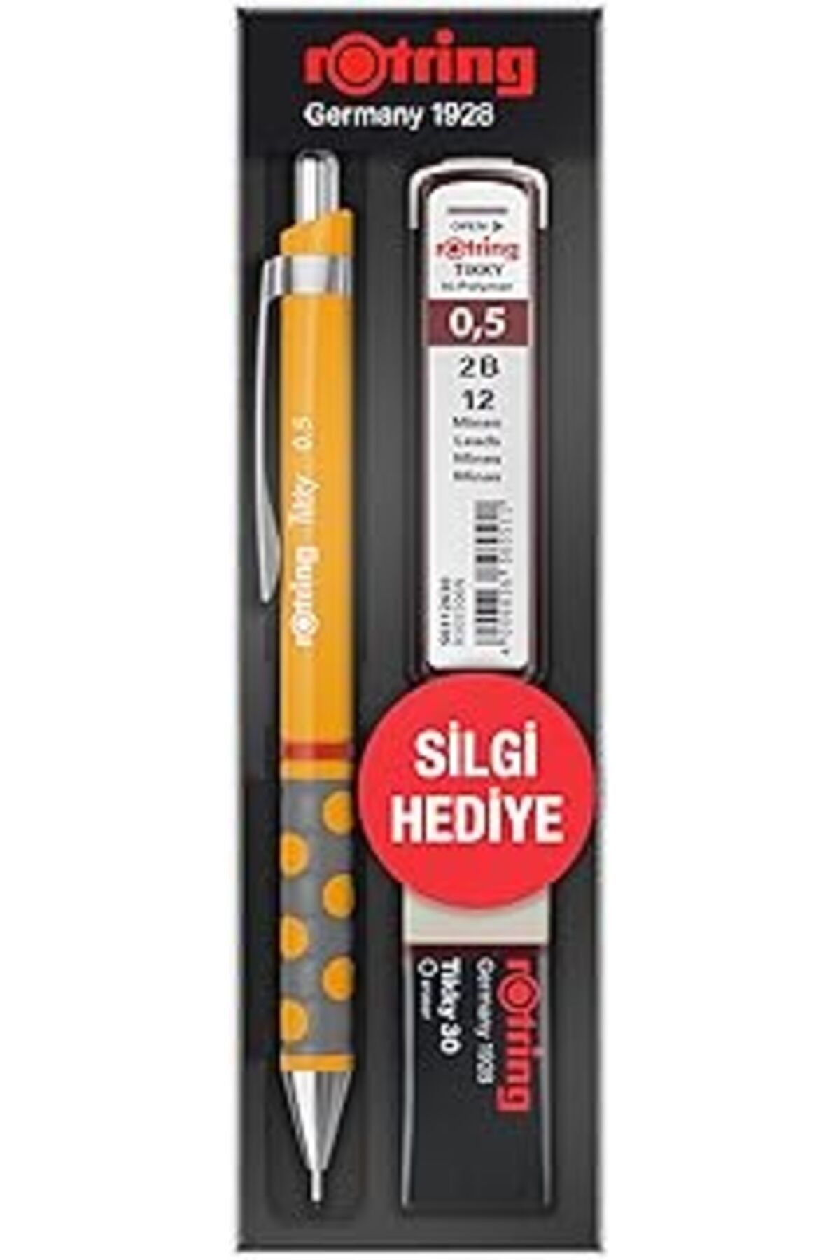 Qedii Rotring Tikky Rd 0.5+Min Silgi Hediyeli - Mango Turuncu