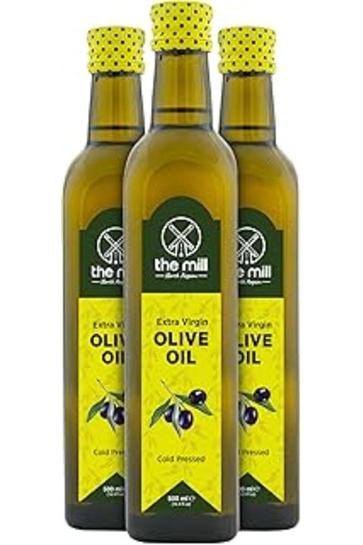 ASİTAN The Mill Natürel Sızma Zeytinyağı 500 Ml Cam Şişe (3'Lü Paket) - Soğuk Sıkım - %100 Doğal - Uluslar
