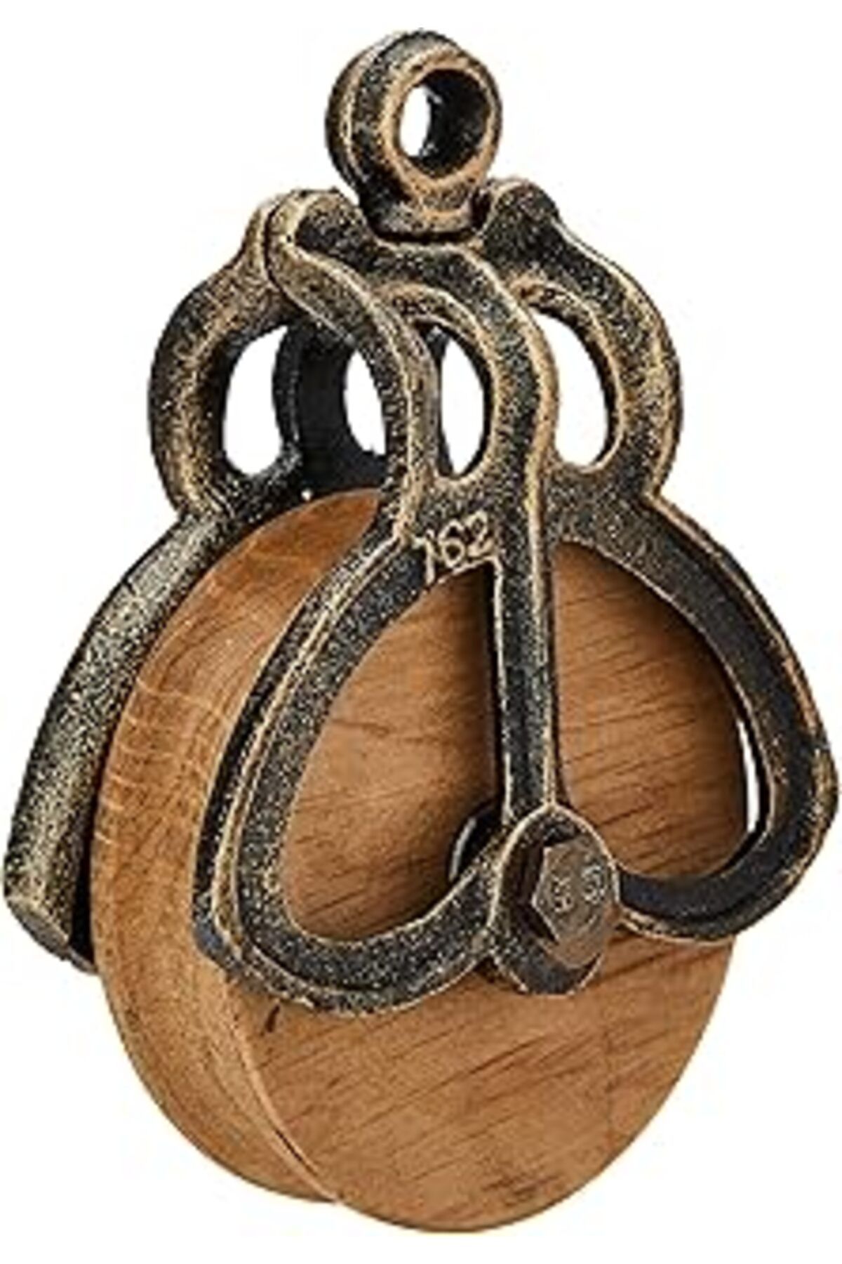 ASİTAN Design Toscano Ahşap Ve Metalden Vintage Makara, Ölçüler: 12,5 X 6,5 X 18 Cm, 1 Kg