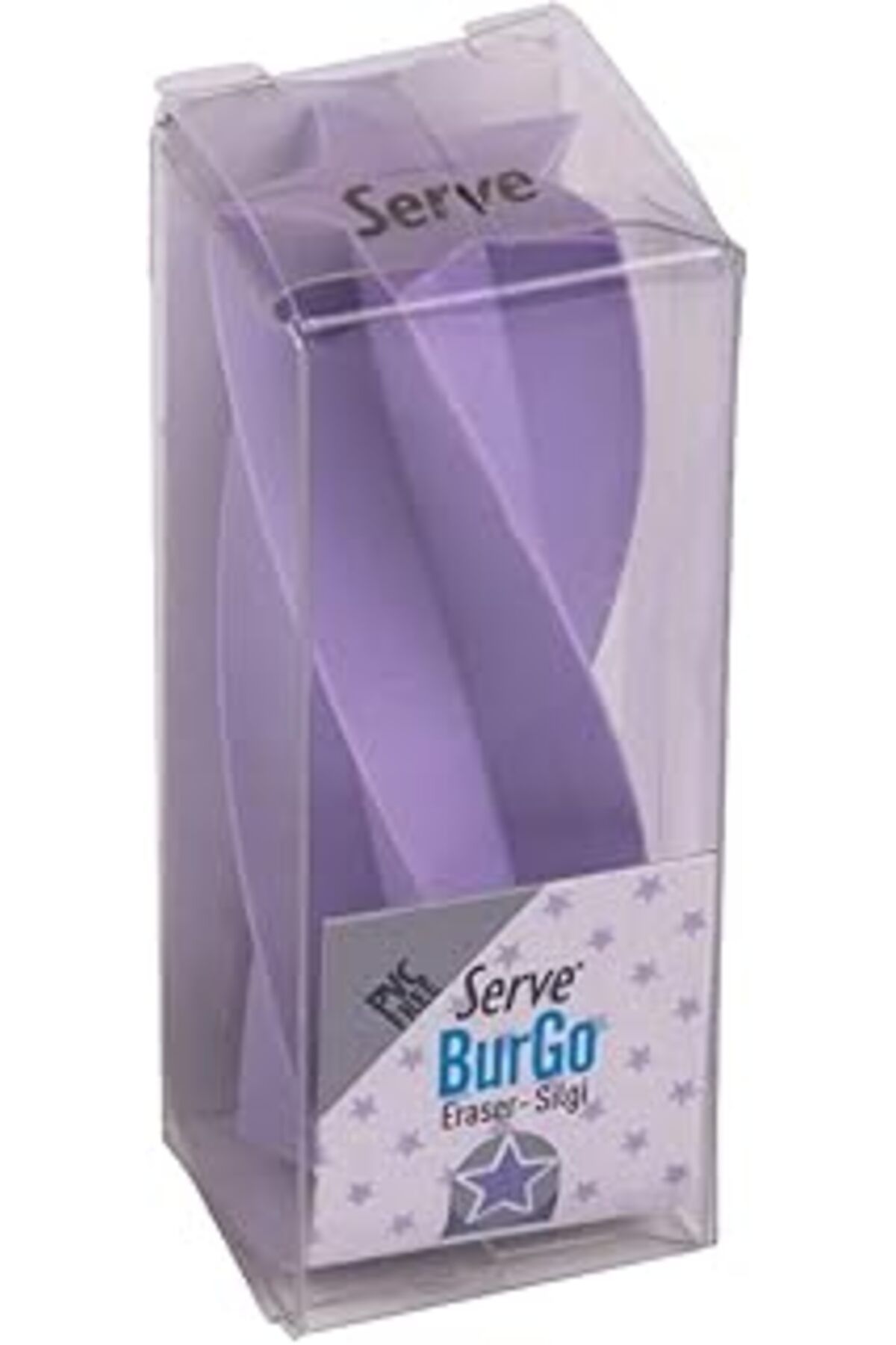 Qedii Serve Burgo Silgi Model 5 Pastel Lavanta Tekli Pet