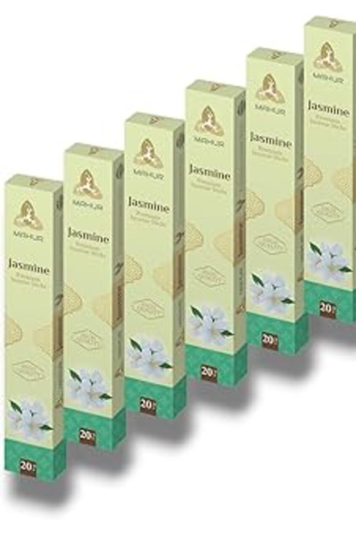 Qedii Mahur Yasemin Kokulu Premium Tütsü Çubukları, Çok Al, Az Öde, 6 Kutu - 120 Adet Tütsü
