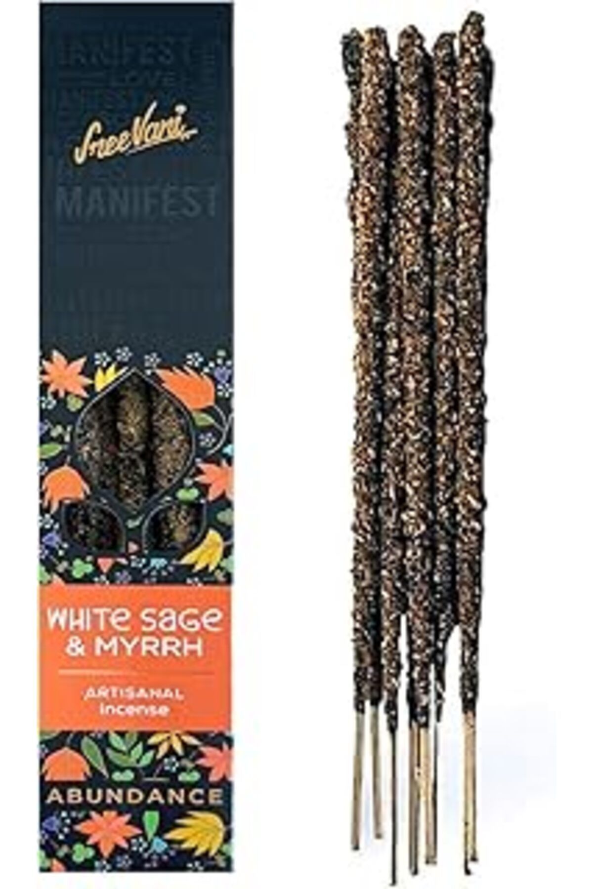 Mu Art Ahşap Artisan Doğal Manifest Tütsüsü || Pure & Natural Artisanal Manifesting Incense (White Sage & Myrrh)