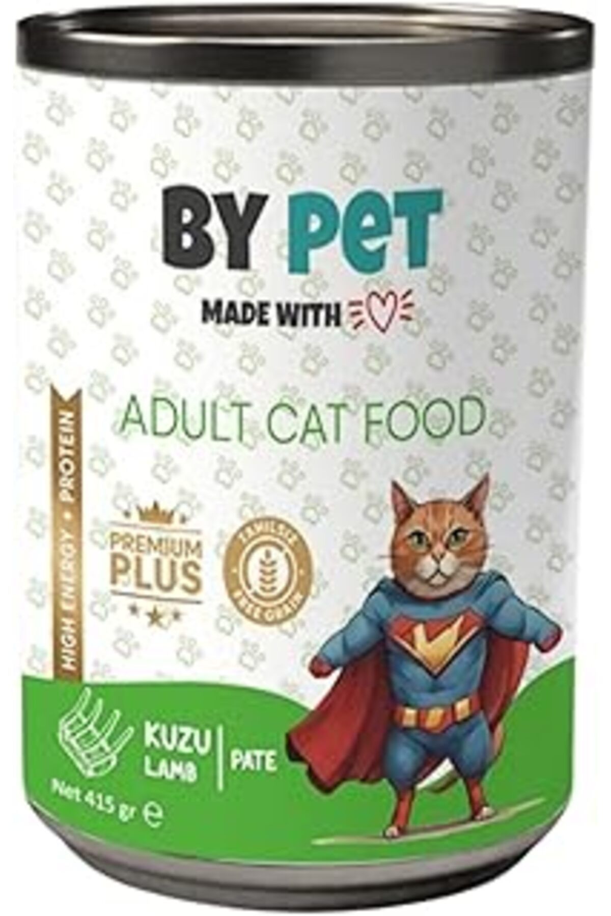 Qedii Bypet Kuzu Etli Yetişkin Yaş Kedi Maması 1 Adet -415 Gram Konserve