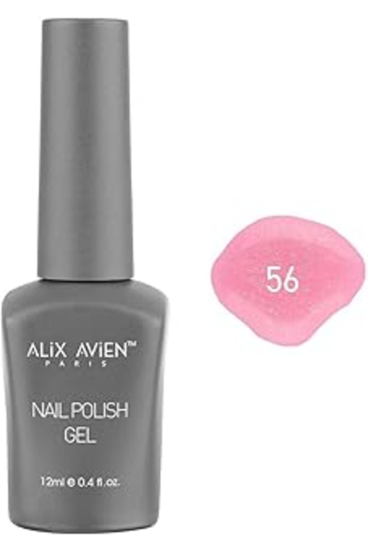 TBSProjects Alix Avien Işıltılı Pembe Kalıcı Oje 56-Yoğun Renk Veren Jel Oje 12 Ml-Nail Uv Gel Polish 56