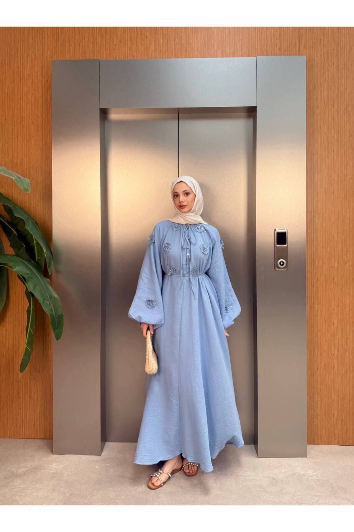 Butik Romantic Rose Gown Tesettür