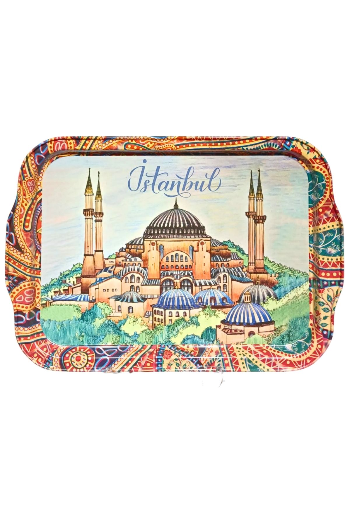 Koza Desenli 32x23 Renkli Tepsi