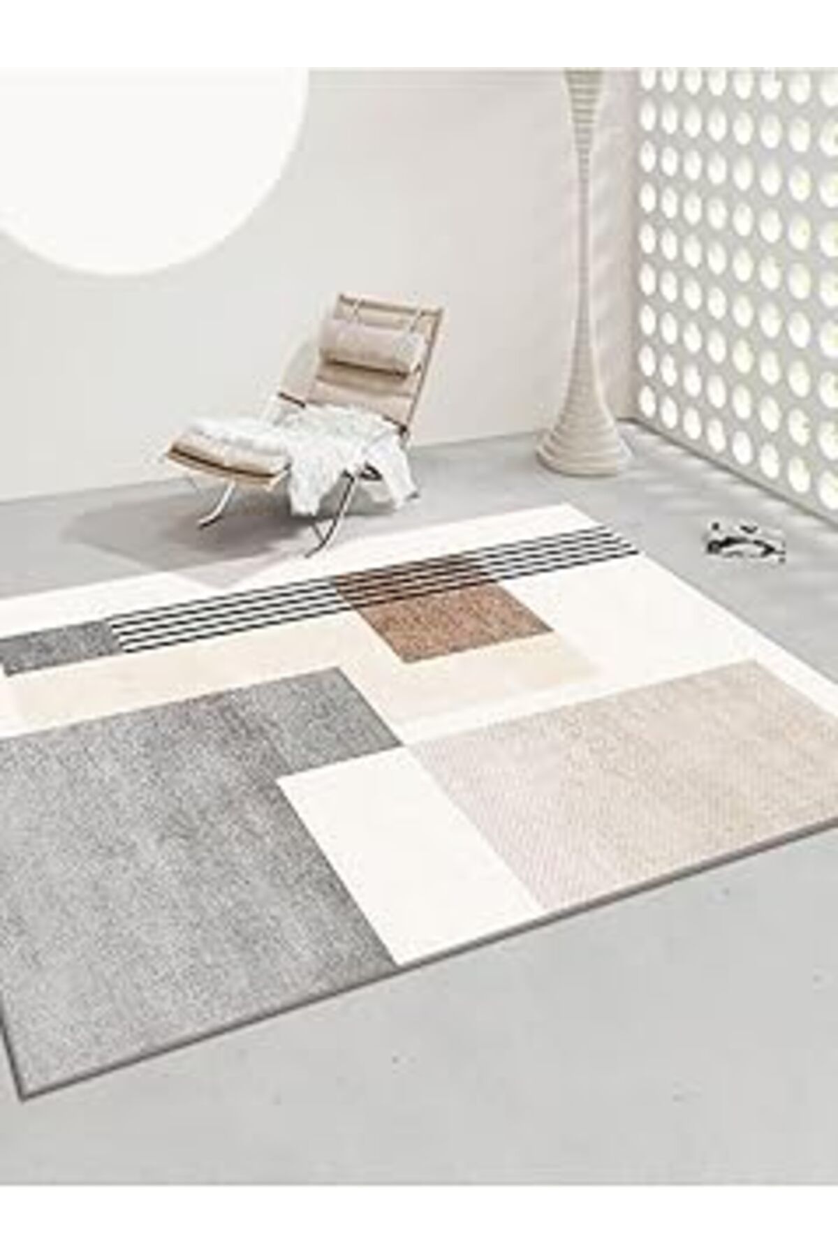 ASİTAN Yıkanabilir Kaymaz Halı Modern Desen Mir-05 50x80mir05333