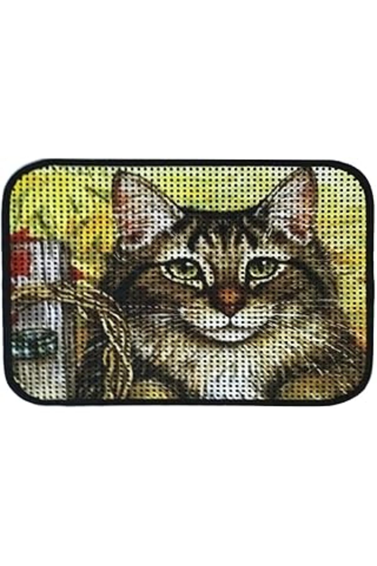 NETWORK ART Miapet Elekli Desenli Kedi Tuvalet Önü Paspası 60 X 45 Cm Bahar