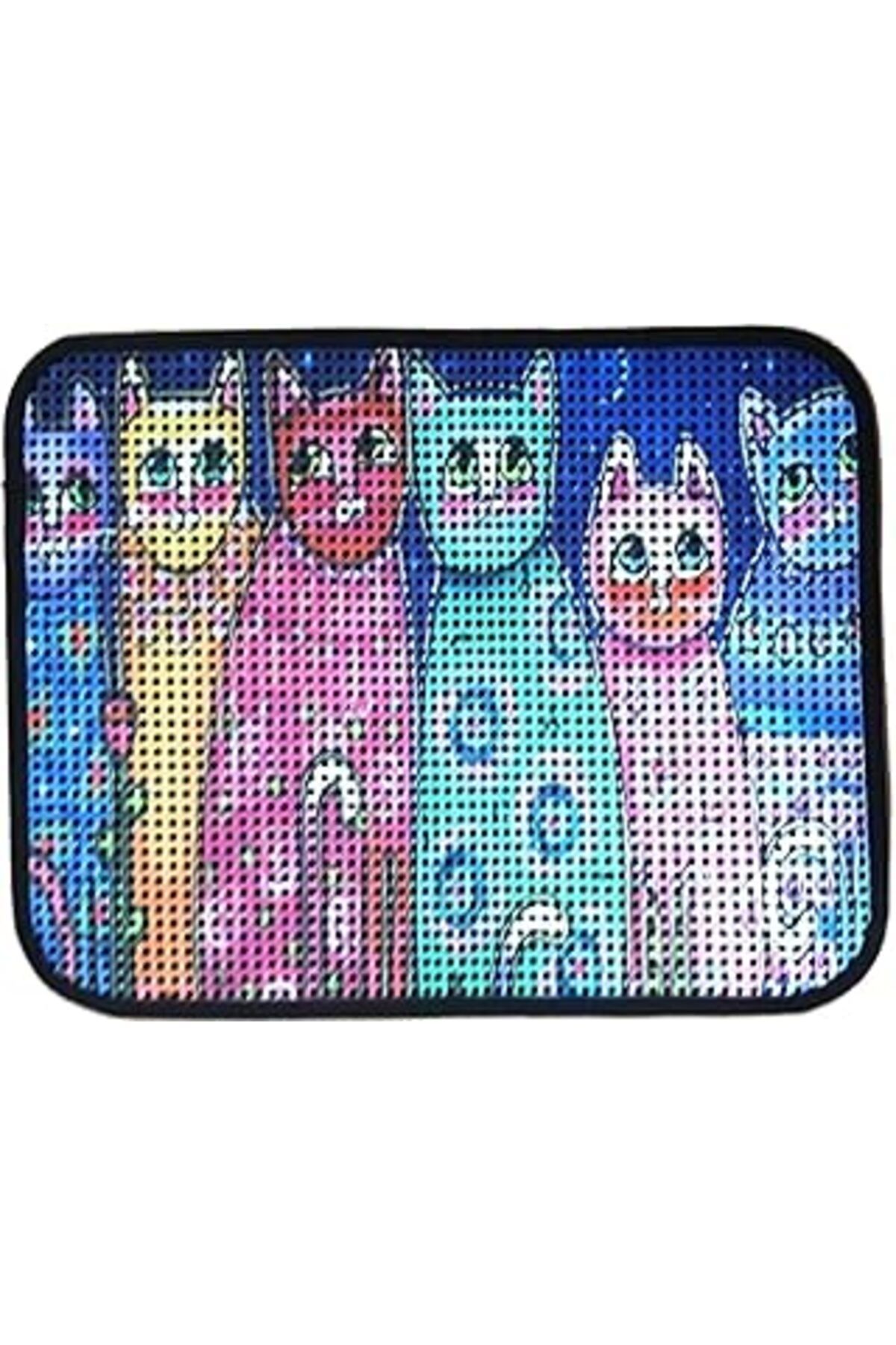 NETWORK ART Miapet Elekli Desenli Kedi Tuvalet Önü Paspası 60 X 45 Cm Altı Kedi