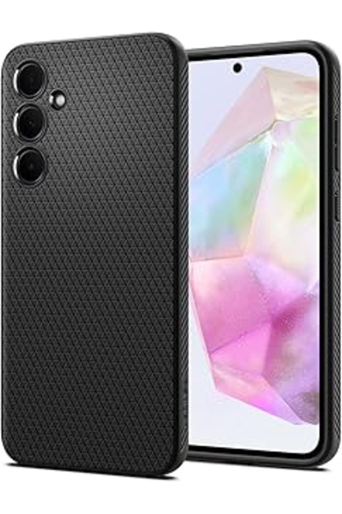 Mu Art Ahşap Galaxy A35 Kılıf Liquid Air Matte Black - Acs07519