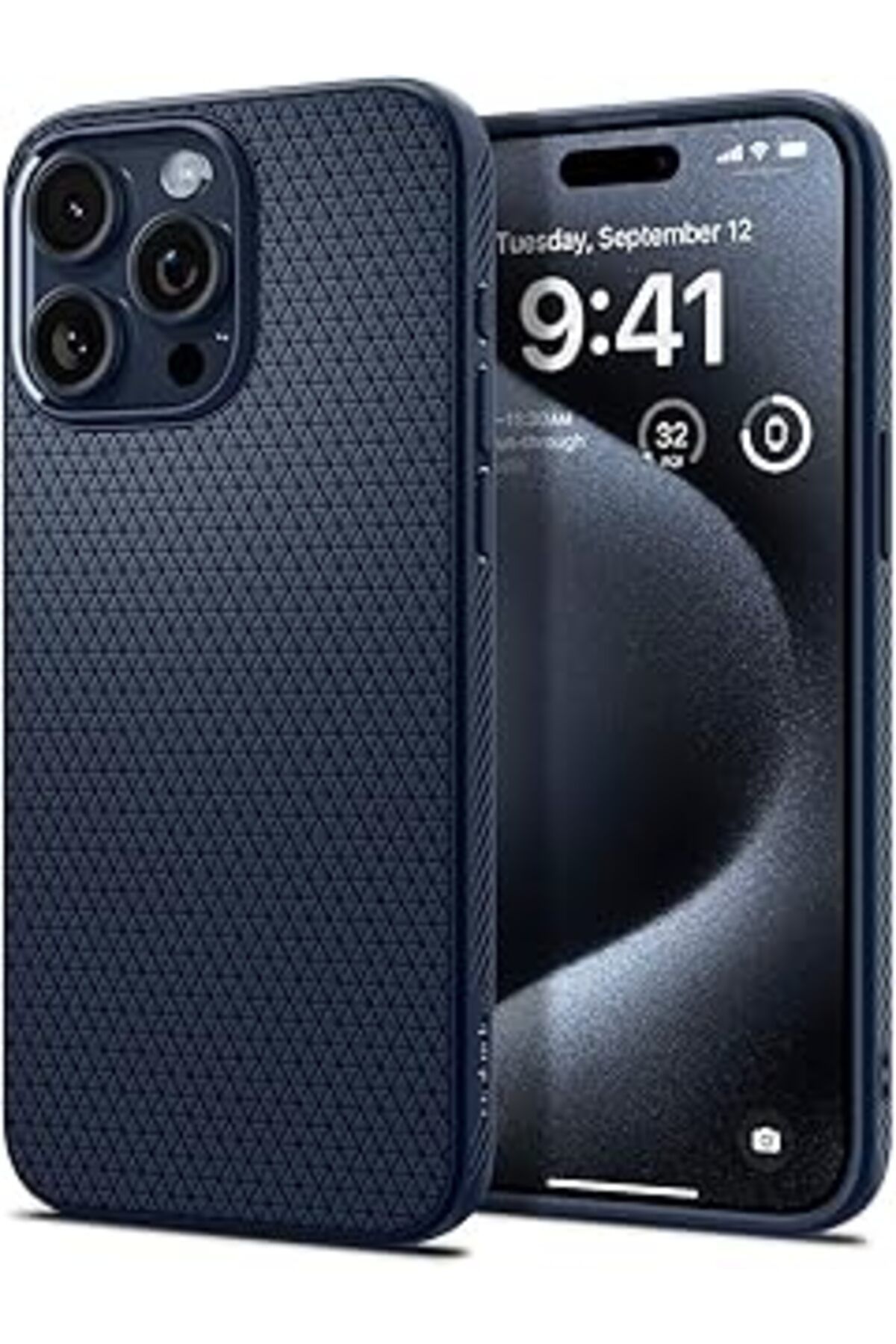 NETWORK ART Iphone 15 Pro Kılıf Liquid Air Navy Blue - Acs06705