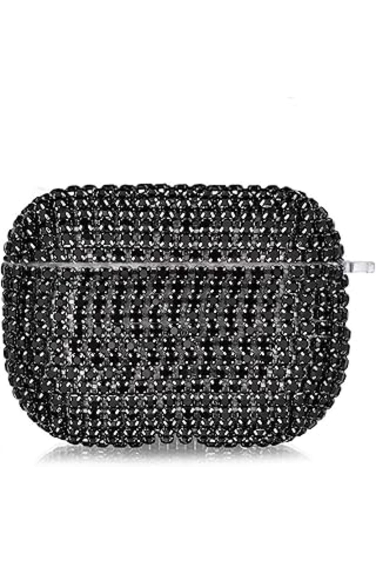 Mu Art Ahşap Microsonic 3. Nesil Kılıf Görünümlü Taşlı Siyah [Airpods 3 Ile Uyumlu Kılıf - Siyah]