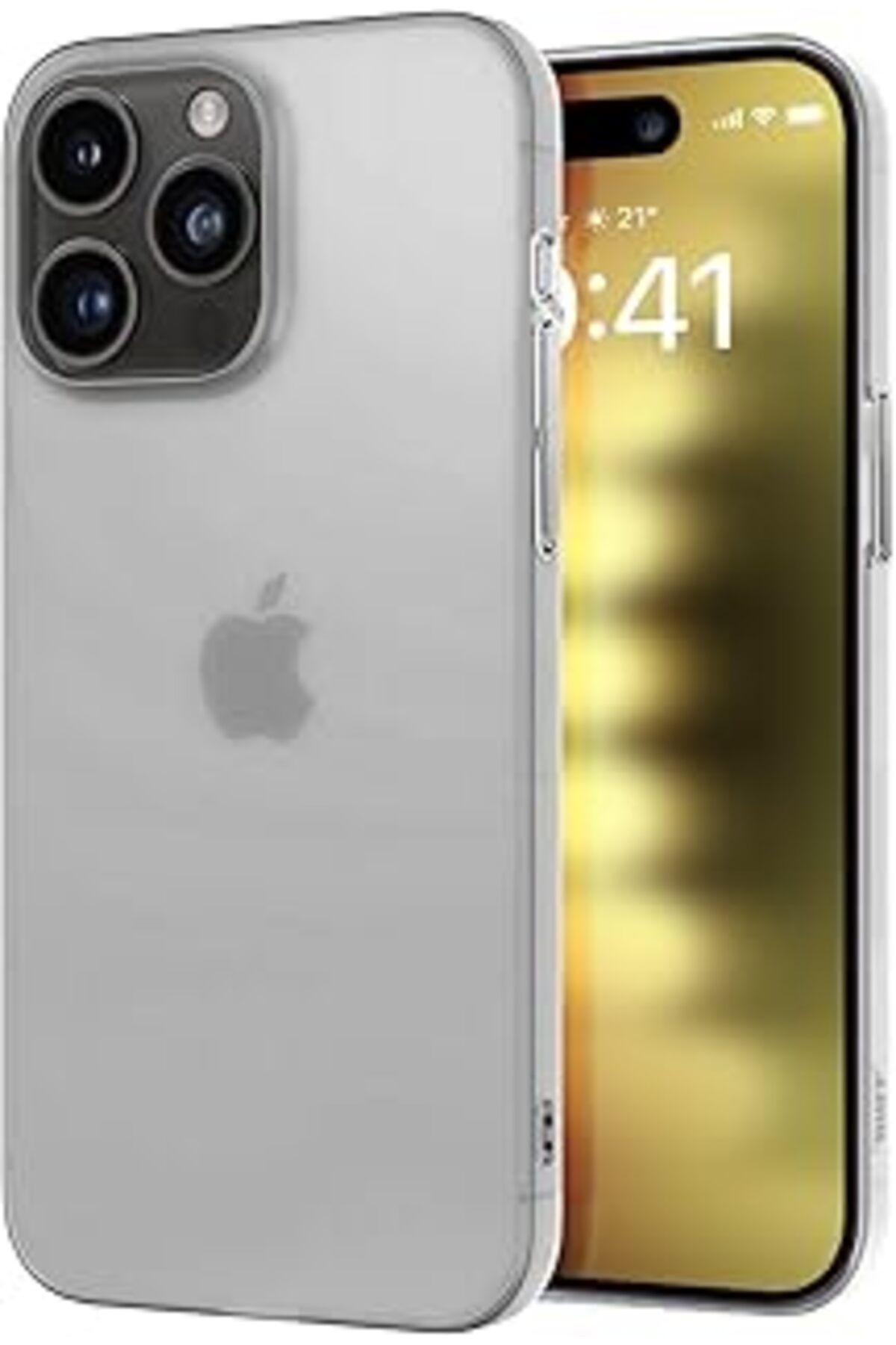 NETWORK ART Buff Labs Buff Iphone 15 Pro Ile Uyumlu Slimfy İnce Saydam Kılıf (Şeffaf)
