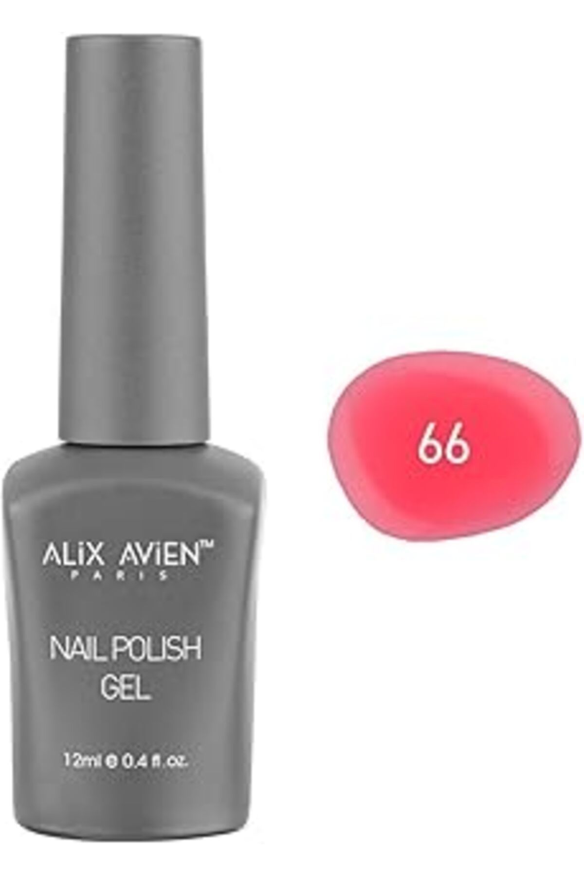 Qedii Alix Avien Neon Pembe Kalıcı Oje 66-Yoğun Renk Veren Jel Oje 12 Ml-Nail Uv Gel Polish 66