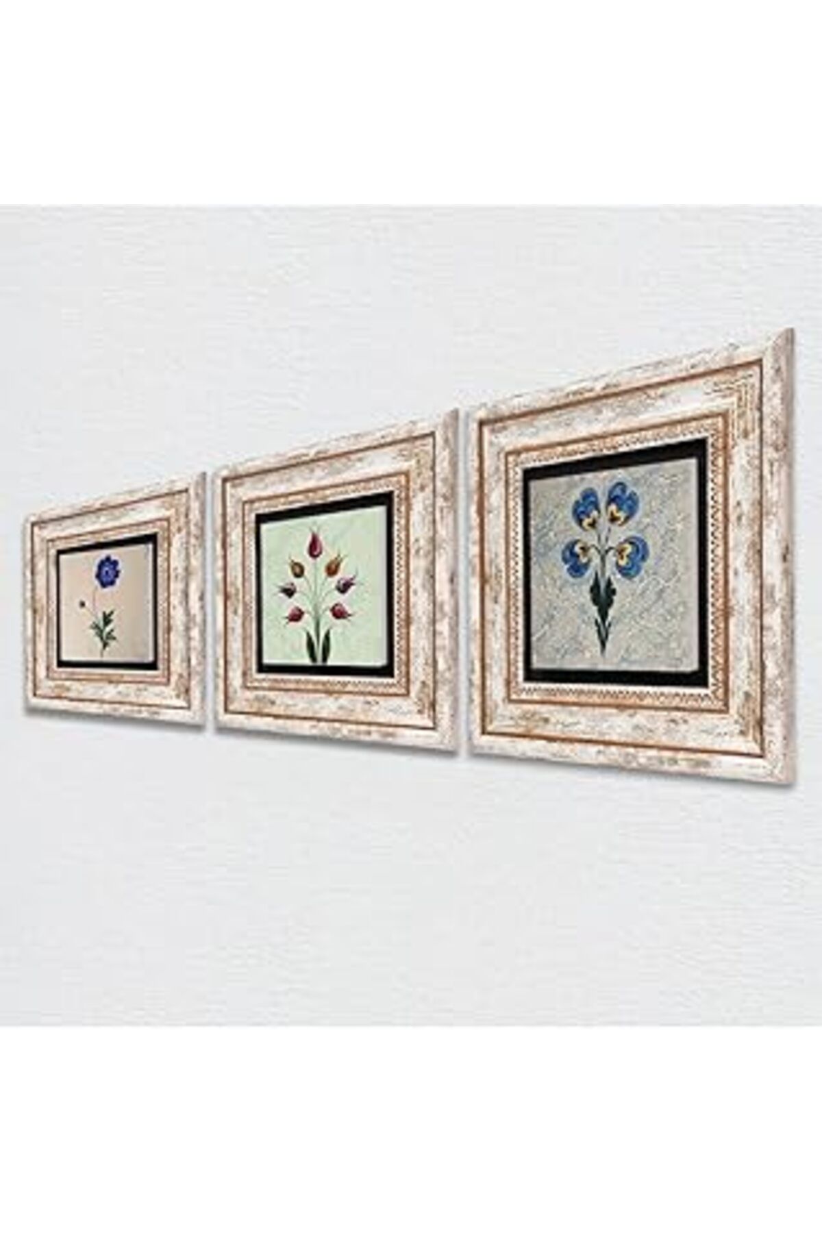 ASİTAN Pinecone Ebru Sanatı, Lale Taş Duvar Tablosu - Çerçeveli Taş Tablo - Dekoratif Duvar Sanatı - Moder