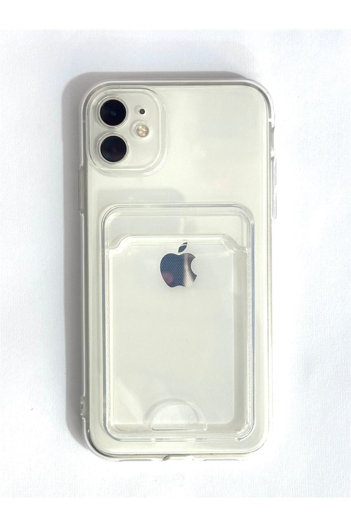 armorix ARMORİX İPHONE 11 LÜX ŞEFFAF KART KOYMALI SİLİKON KILIF