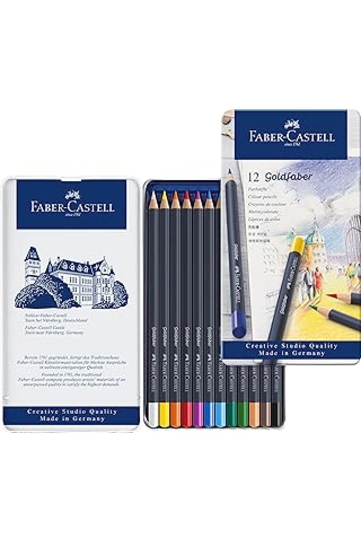 Qedii Faber-Castell Goldfaber Boya Kalemi, 12 Renk