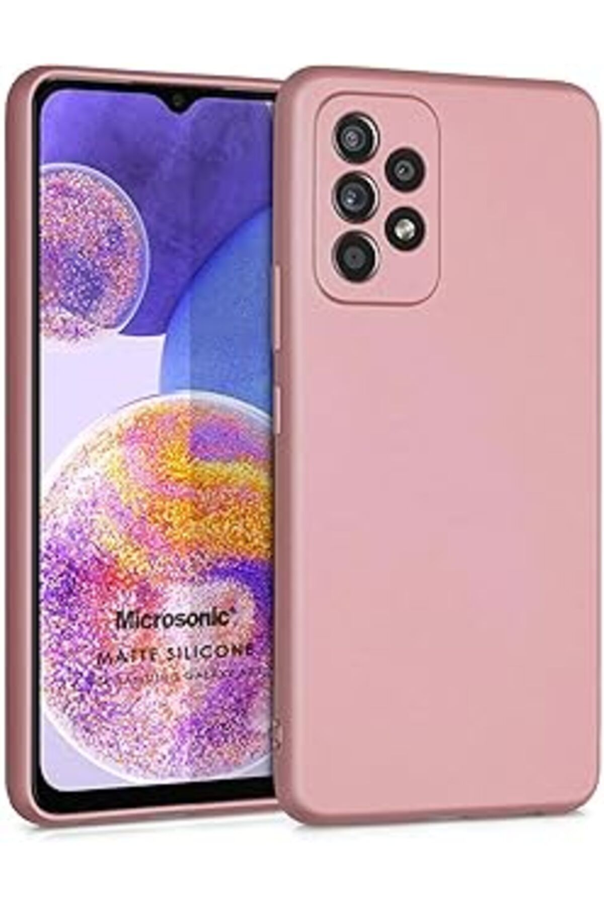 NETWORK ART Microsonic Matte Silicone Samsung Galaxy A23 Için Kılıf Rose Gold [galaxy A23 Ile Uyumlu Kılıf - Ro