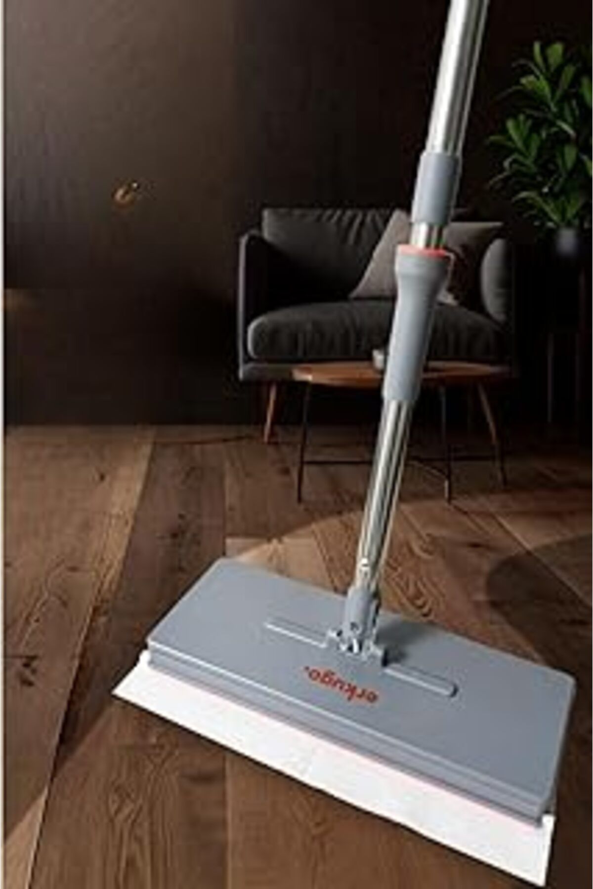 ASİTAN Sevinse Home Otomatik Paspas Seti, Gri, Paslanmaz Metal Saplı, Silikon Tabanlı