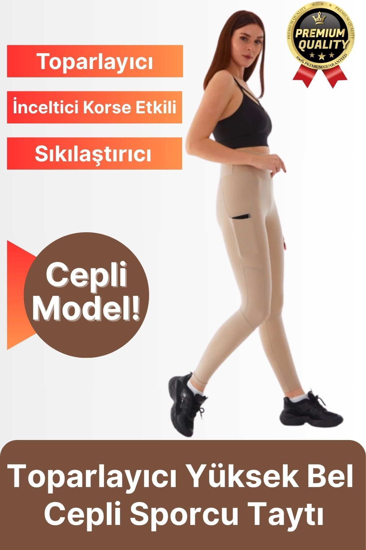 Svein Yeni Seri İnceltici Korse Etkili Sıkı Dokuma Yoga Fitness Gym Training Yüksek Bel Cepli Sporcu Taytı