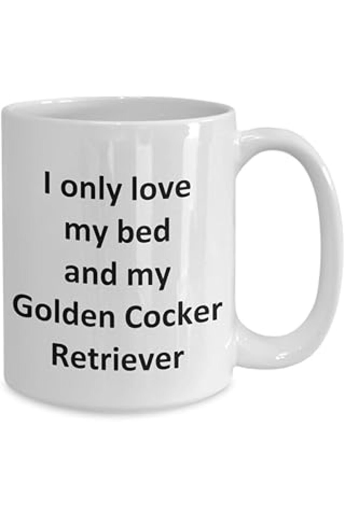 NETWORK ART Print Dore Komik Cocker Retriever Kupa - Love My Bed Ve Cocker Retrieve - İngilizce Kahve Kupa