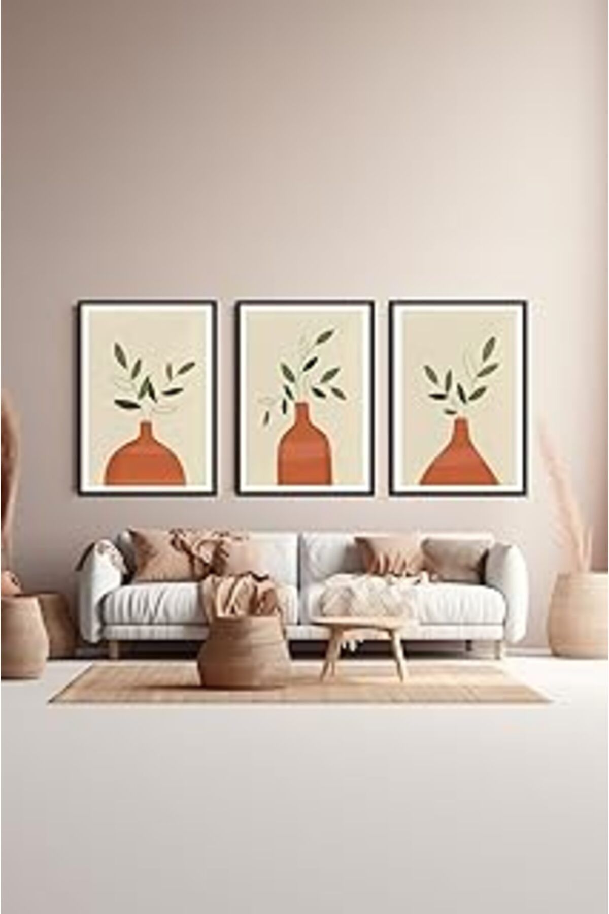 Mu Art Ahşap Artavessa 3 Parça Çerçeve Görünümlü Mdf Tablo Seti - Artsycllct20-2030