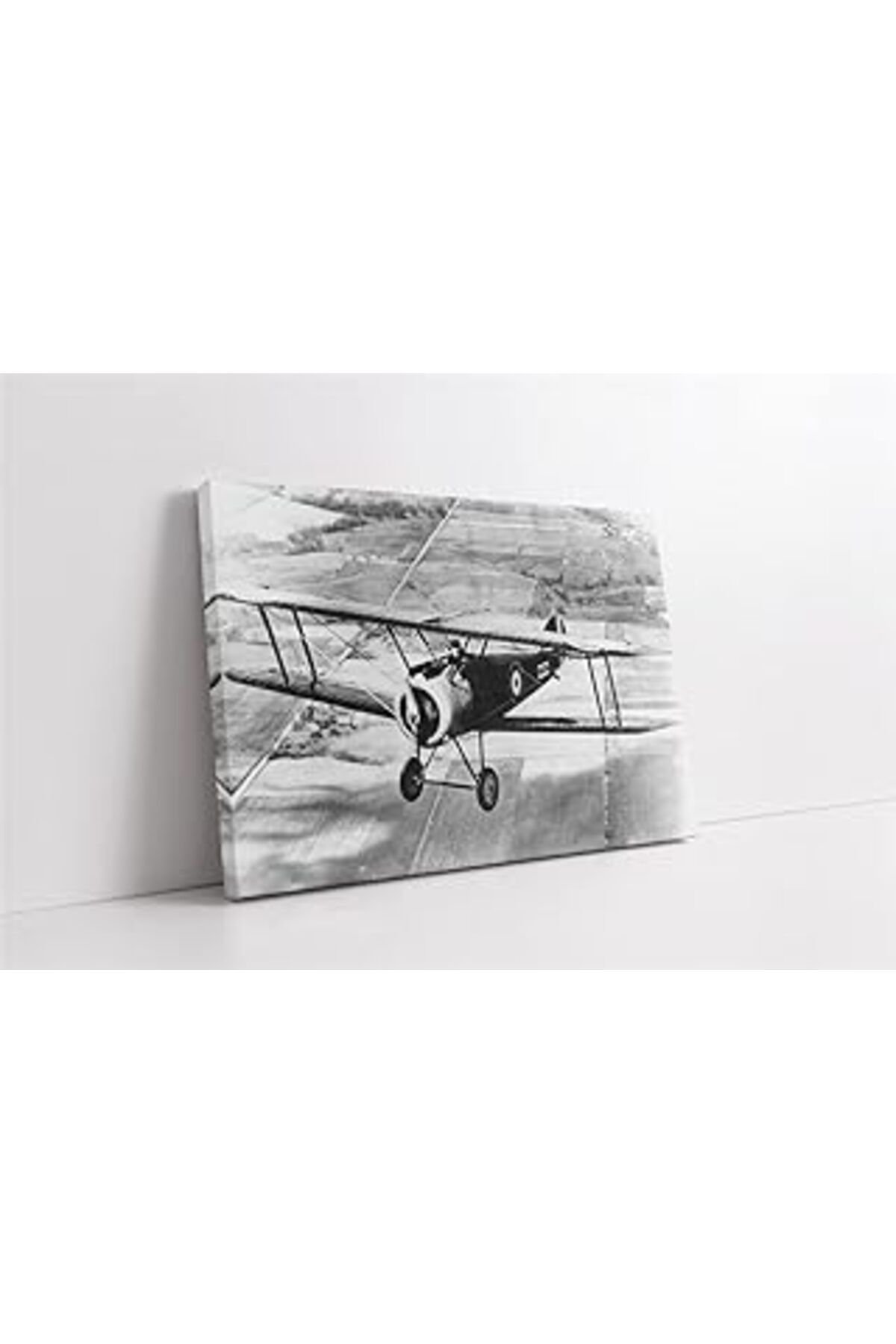 Pazarcan Tablosan Çift Kanatlı Nostaljik Uçak Kanvas Tablo 30X40 Cm Ka01192