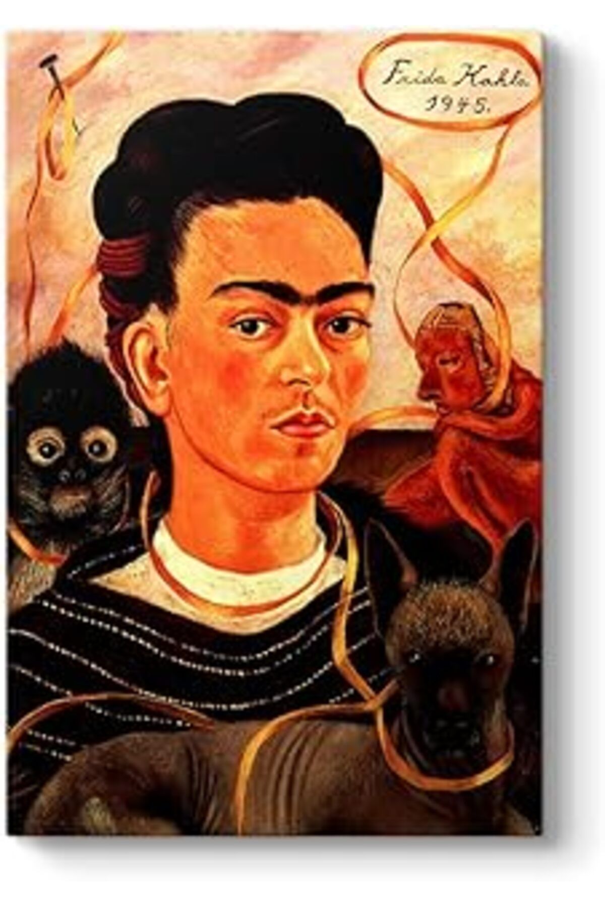 NETWORK ART Frida Kahlo - Small Monkey Tablosu 60 X 90