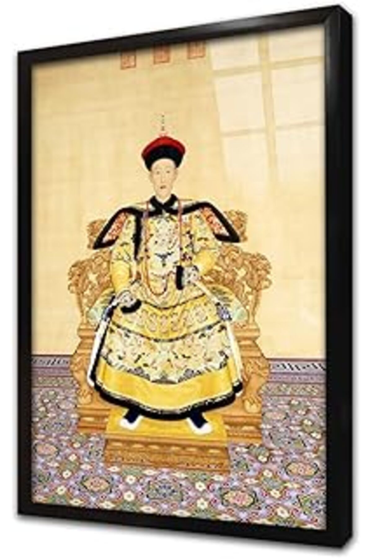 Pazarcan Çin İmparatoru Çerçeveli Cam Tablo 30X40 Cm Cb31105