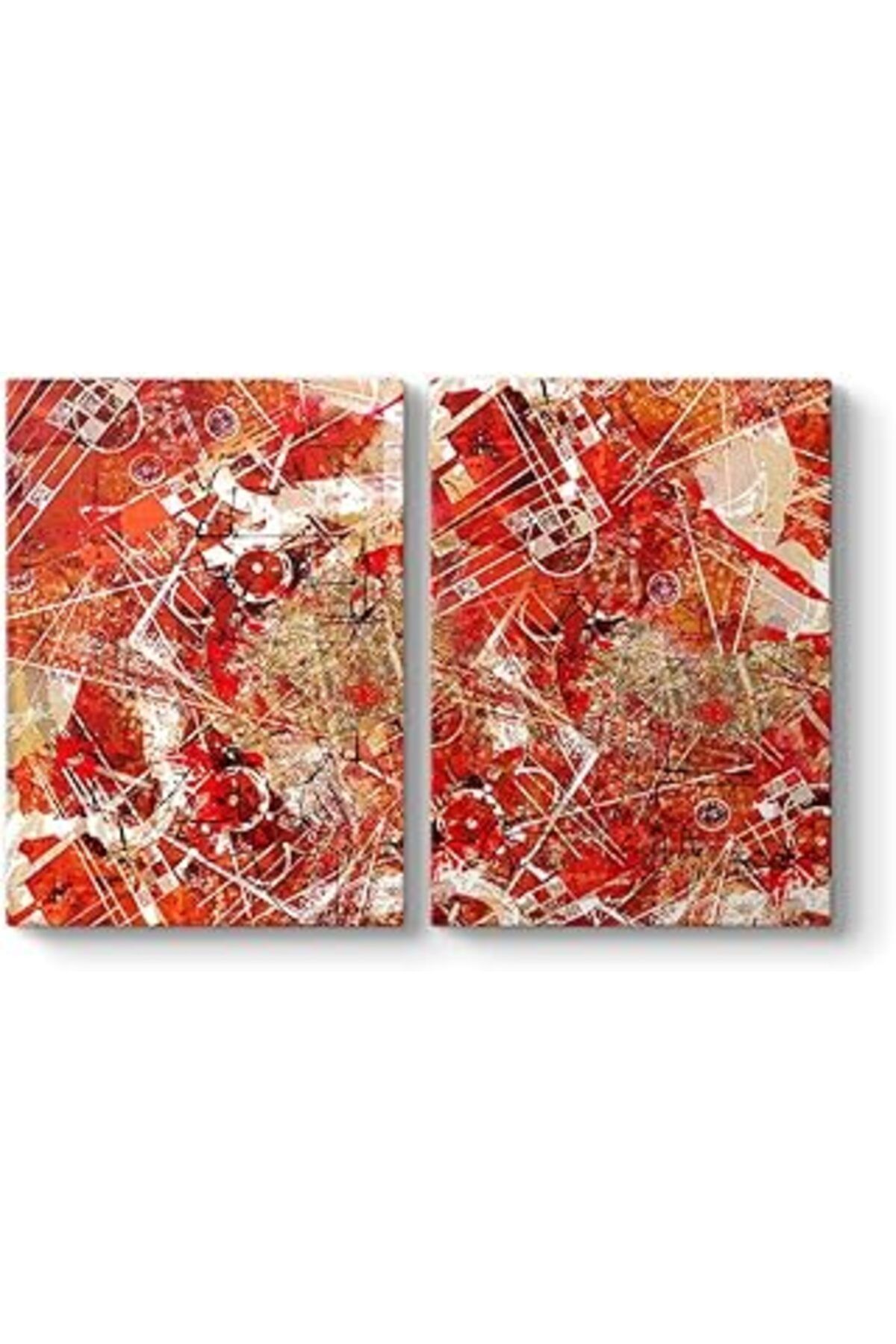 Mu Art Ahşap Tabloshop Vektörel Soyut Tablo 63 X 40-2 Parçalı
