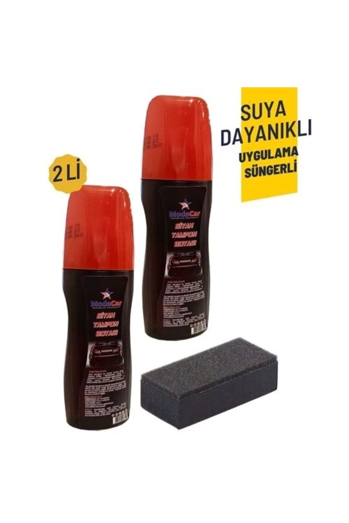 Generic Suya Dayanıklı Siyah Tampon Boyası Uygulama Süngerli