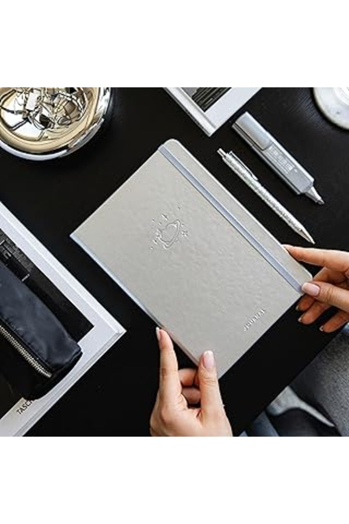 ASİTAN A5 Bullet Journal Noktalı Defter 140 Gr. 80 Yaprak Silver Glow