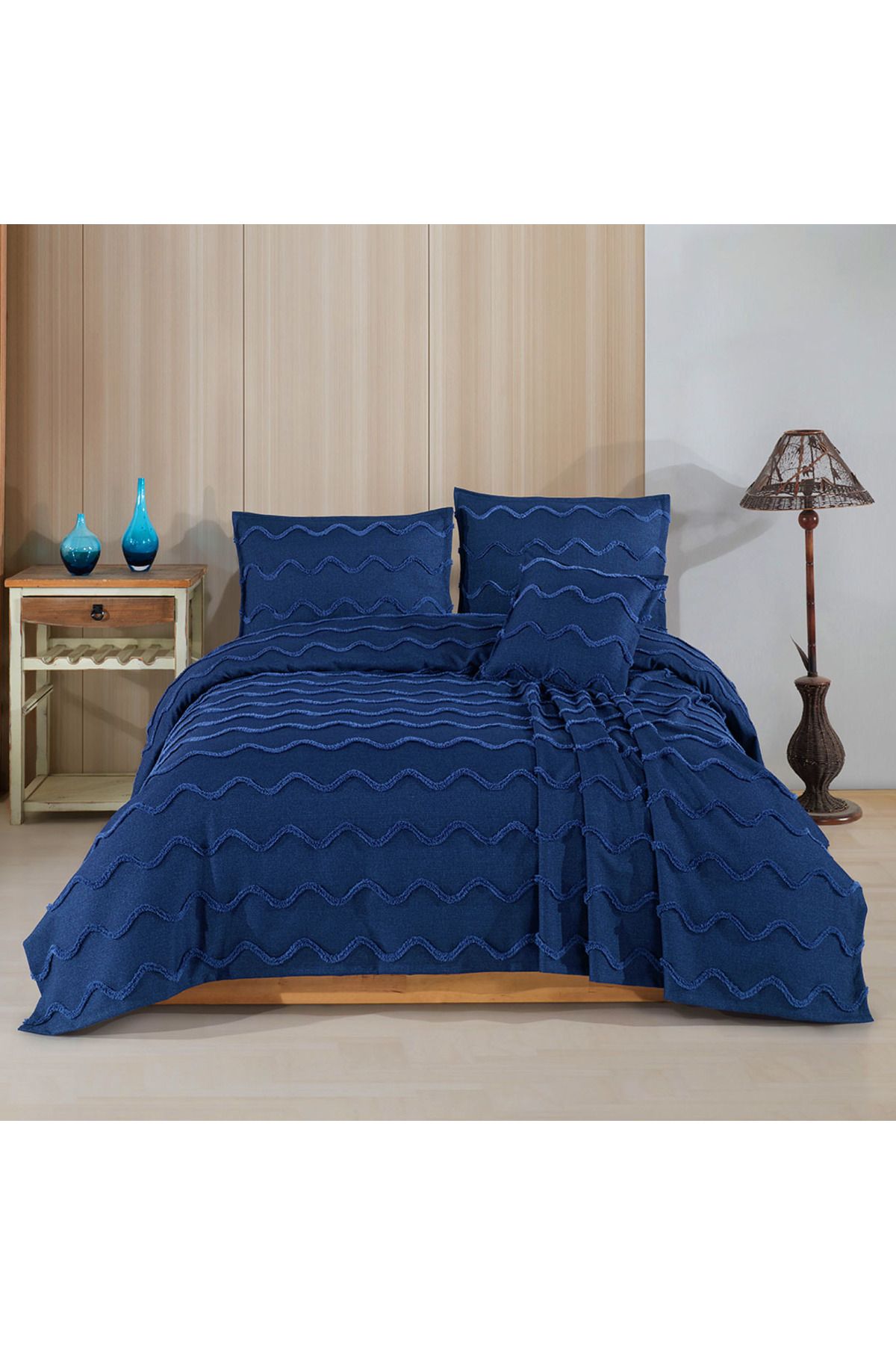 Lief Home Çift Kişilik Yatak Örtüsü Takımı 240x240 cm + 2 Yastık Kılıfı + 1 Kırlent Kılıfı
