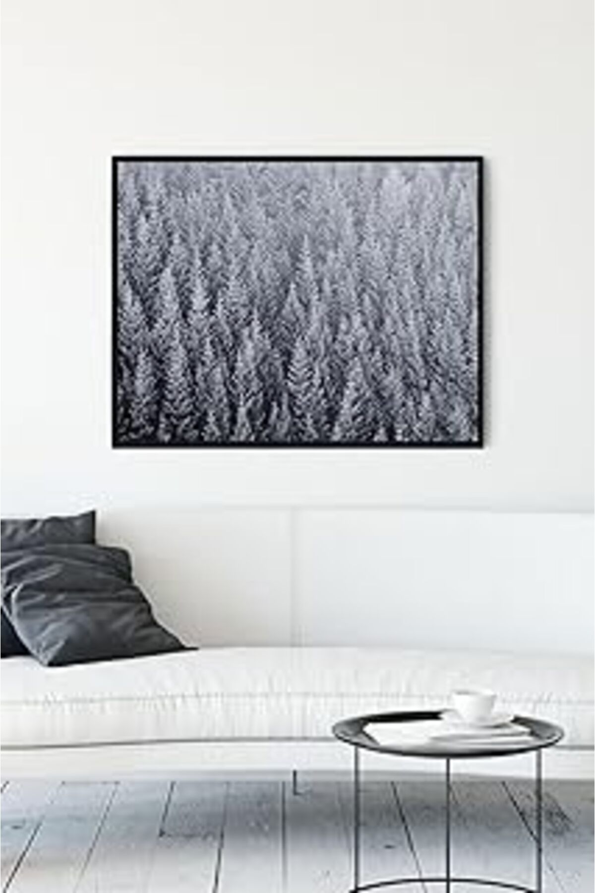 Mu Art Ahşap Postermanya (Pster12250) Kış Kar Manzara Çerçeveli Tablo 5 (50X70Cm)