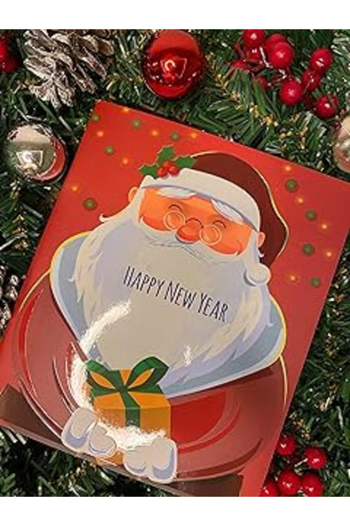 ASİTAN Noel Baba Parlak Kapaklı Defter