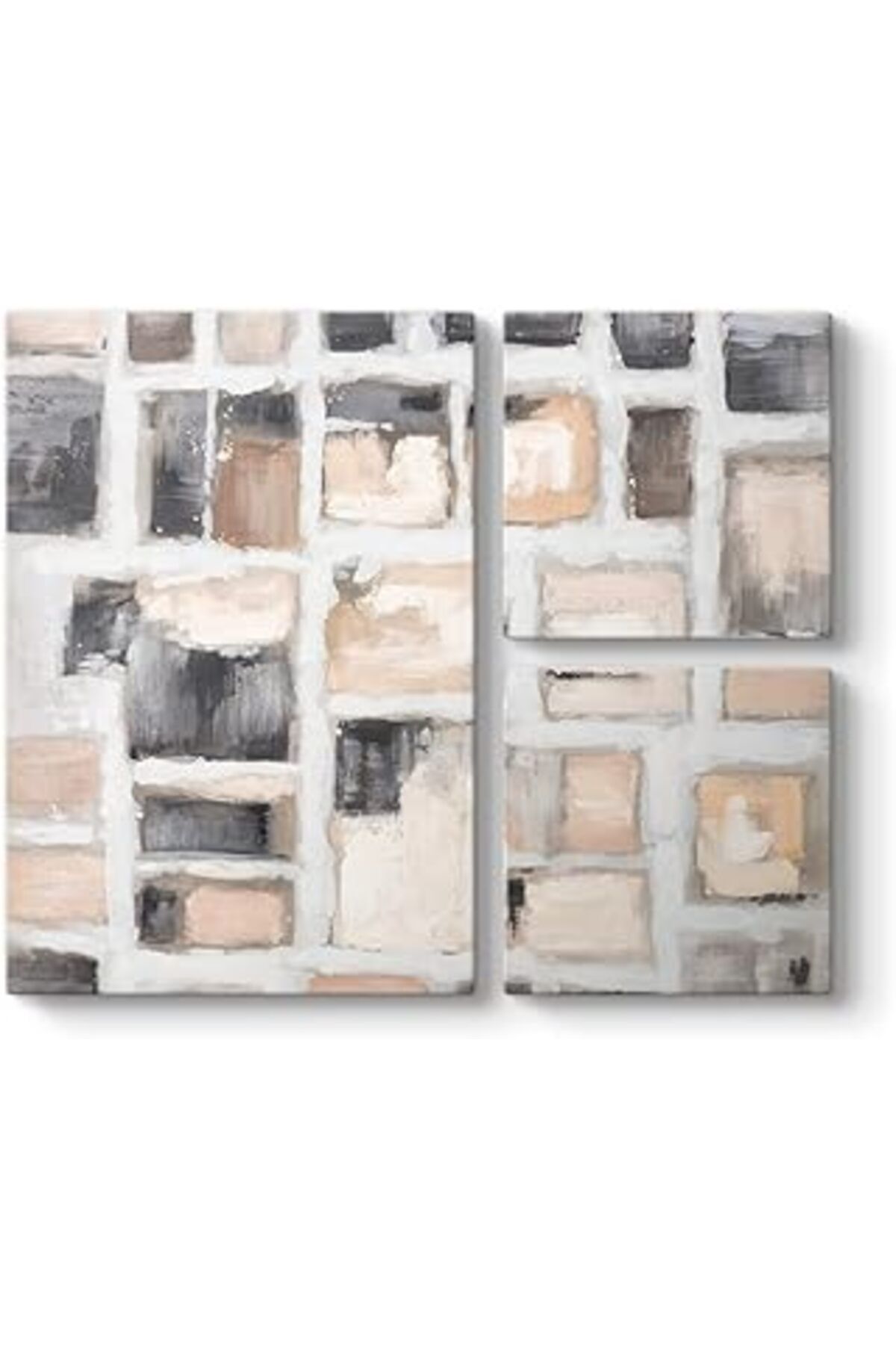 Pazarcan Tabloshop Allure Pastel Soyut Tablo 88 X 73-3 Parçalı