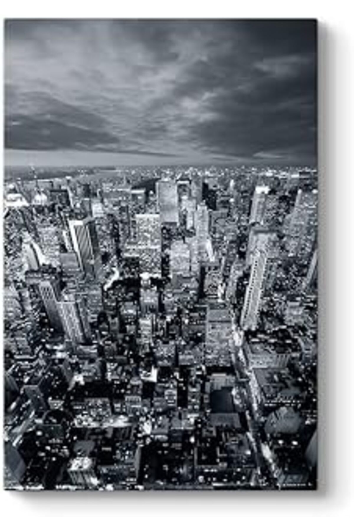 Pazarcan Siyah Beyaz New York Skyline Tablosu 40 X 60